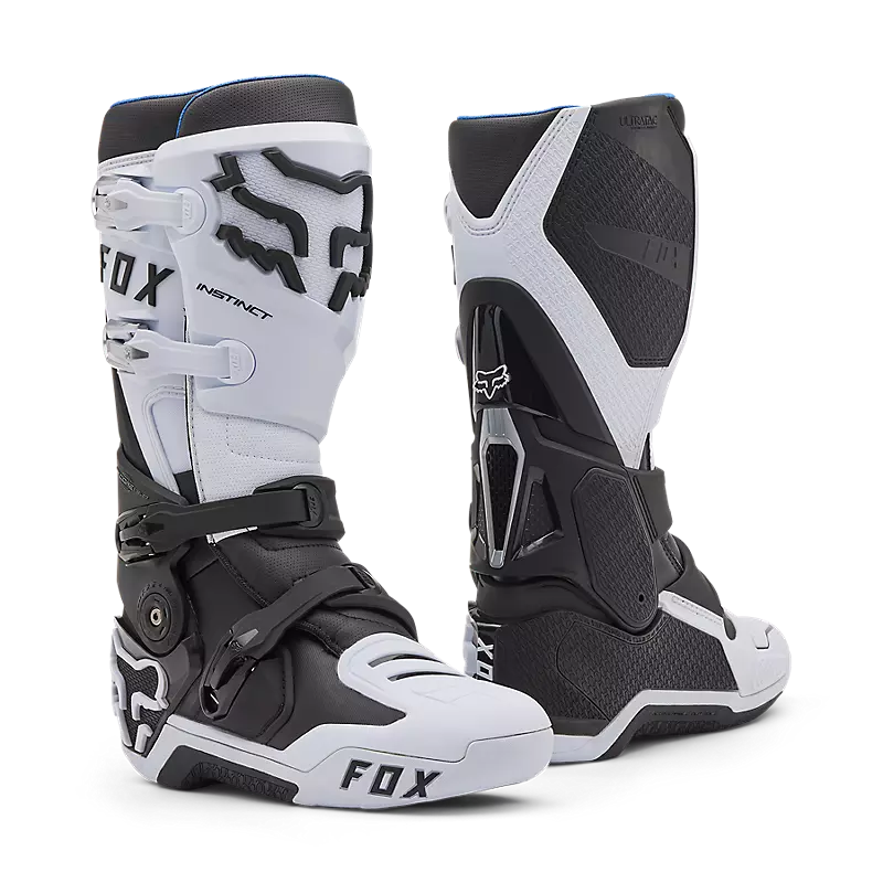 Fox Instinct MX Boots White Black