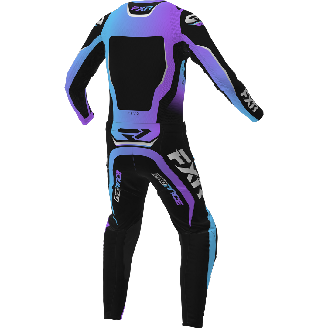 2025 FXR REVO AURORA BLACK PURPLE BLUE MX KIT COMBO