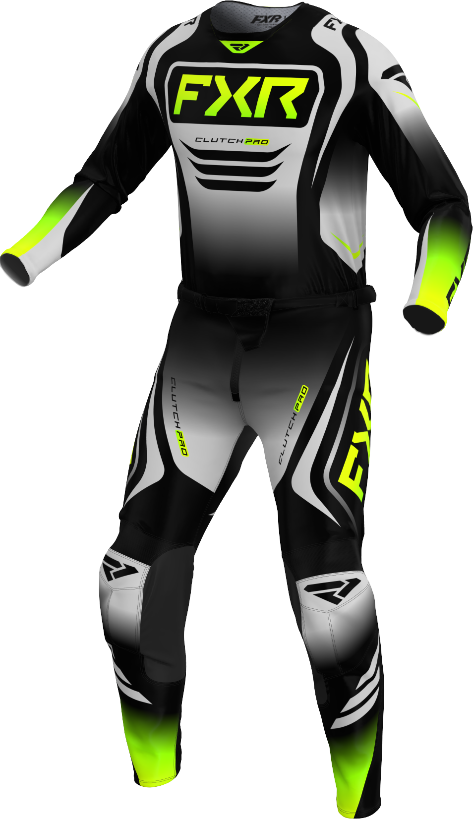 2025 FXR CLUTCH PRO GREY HI VIS YELLOW MX KIT COMBO