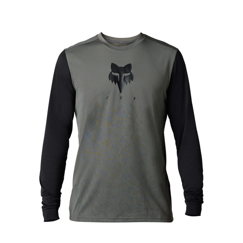 Fox Ranger Tru Dri Long Sleeve MTB Jersey Pewter Grey