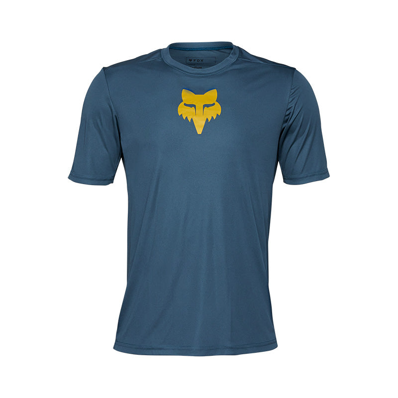 Fox Ranger Lab Head Short Sleeve MTB Jersey Blue – mastersofmx