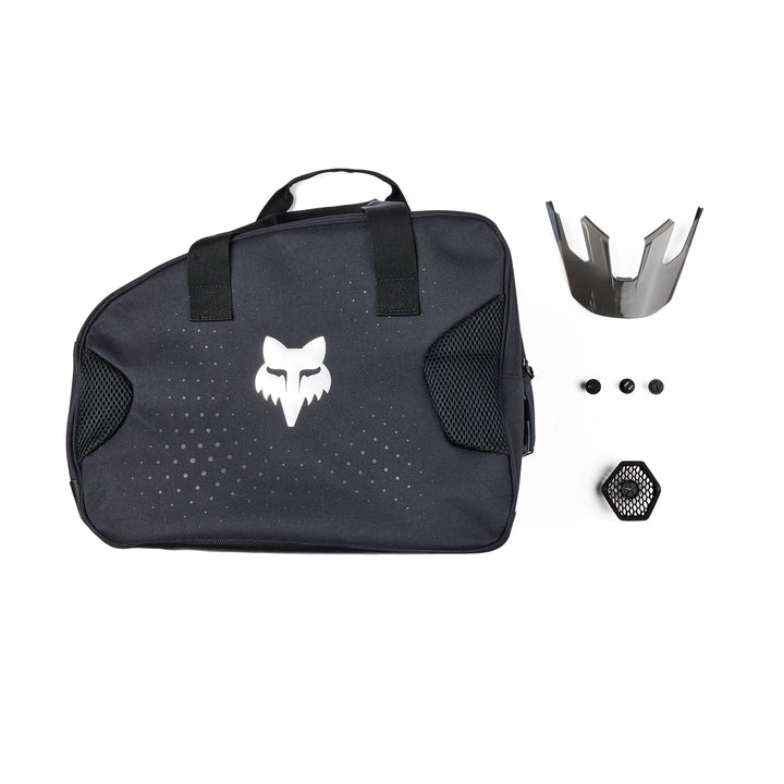 2024 Fox V3 MAGNETIC White Orange Motocross Helmet