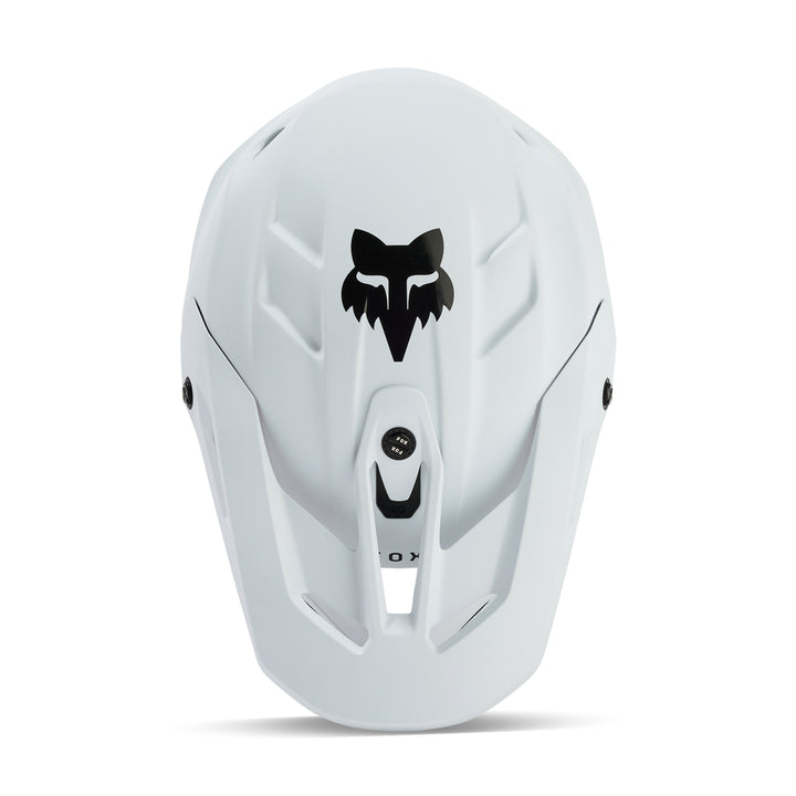 2026 Fox V3 SOLID MATTE WHITE Motocross Helmet