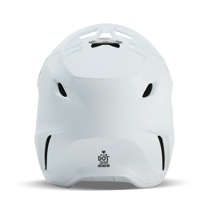 2026 Fox V3 SOLID MATTE WHITE Motocross Helmet