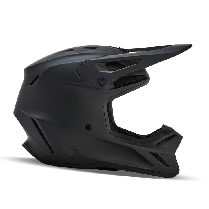 2026 Fox V3 SOLID MATTE BLACK Motocross Helmet