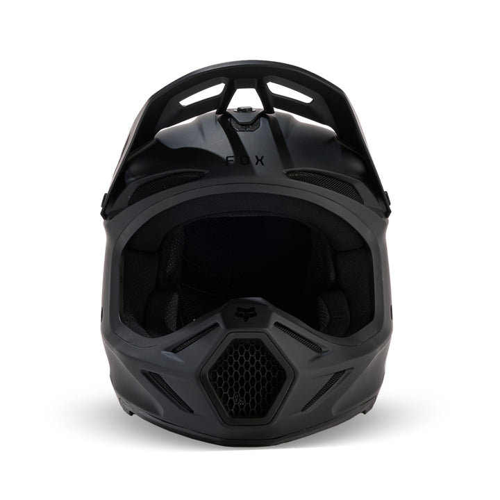 2026 Fox V3 SOLID MATTE BLACK Motocross Helmet