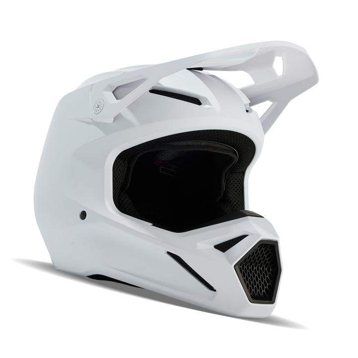 2025 Fox V1 Solids - Matte White Motocross Helmet