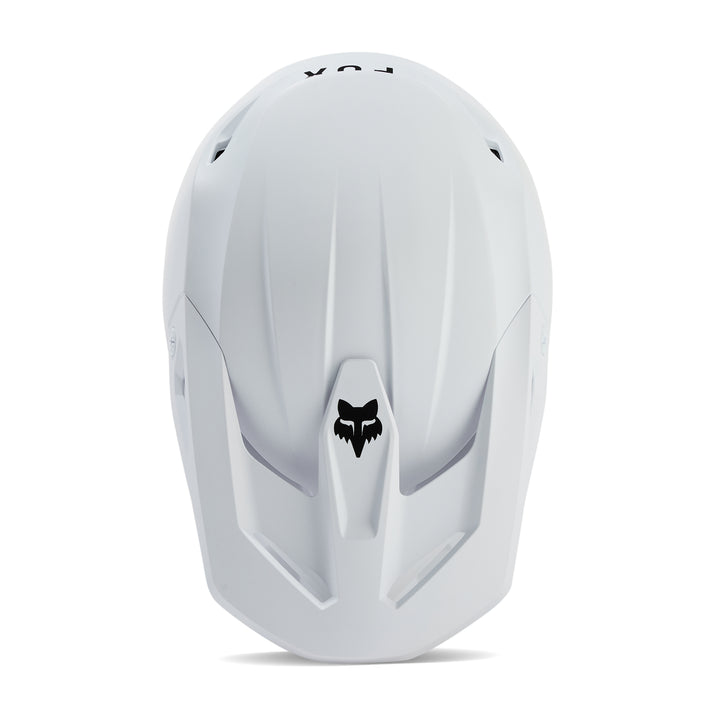 2025 Fox V1 Solids - Matte White Motocross Helmet
