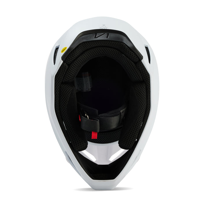 2025 Fox V1 Solids - Matte White Motocross Helmet
