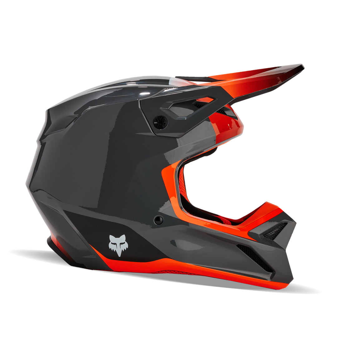 2024 Fox V1 Ballast Grey Orange Motocross Helmet