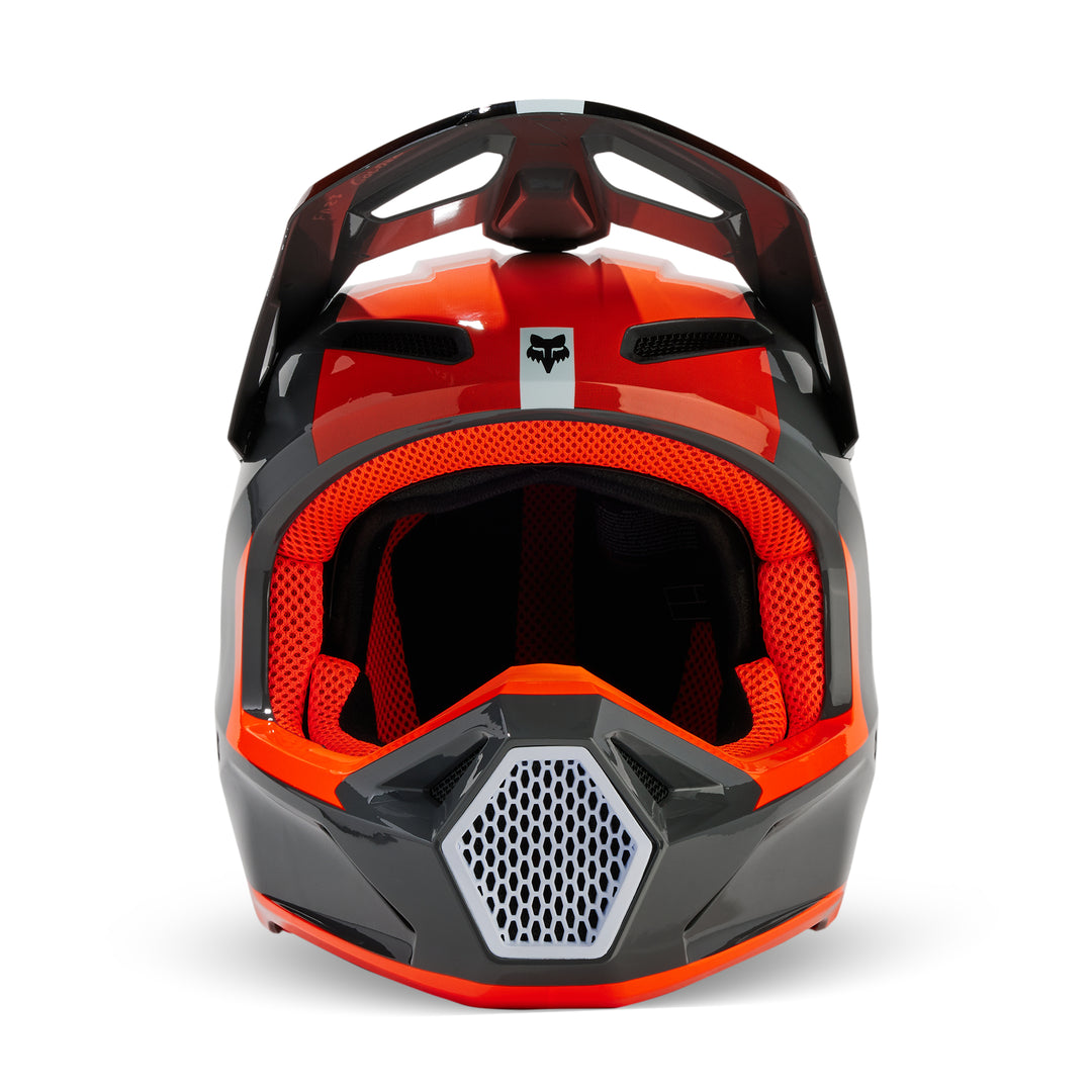 2024 Fox V1 Ballast Grey Orange Motocross Helmet