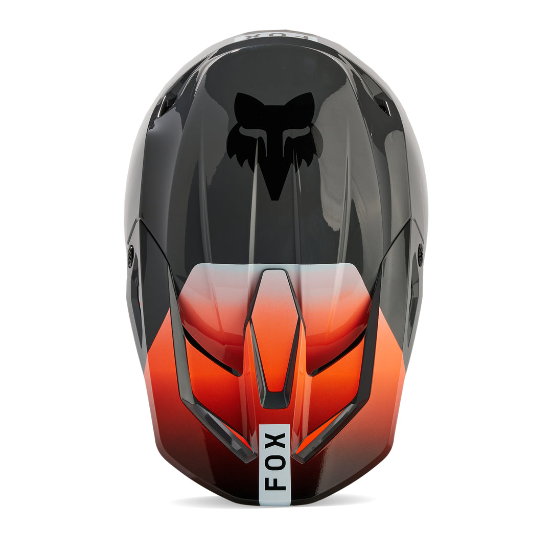 2024 Fox V1 Ballast Grey Orange Motocross Helmet