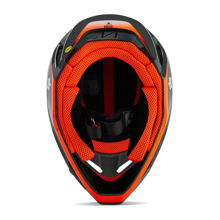 2024 Fox V1 Ballast Grey Orange Motocross Helmet