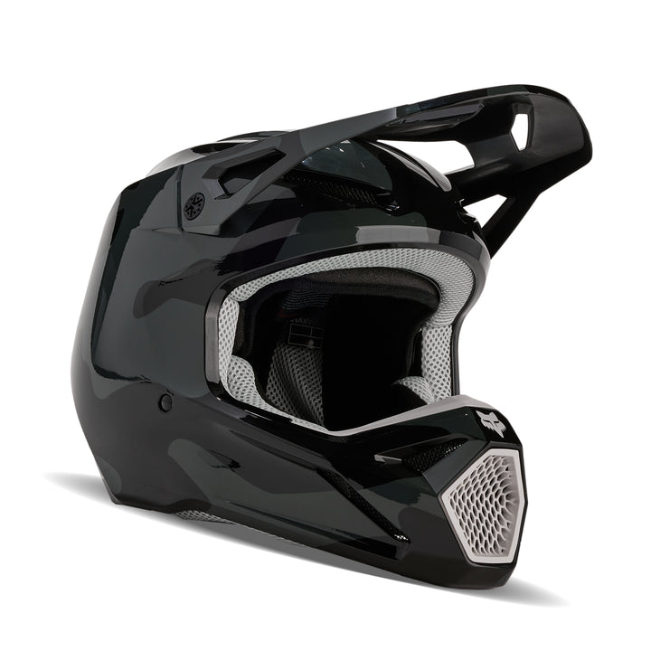 2026 Fox V1 BNKR Black Camo Motocross Helmet