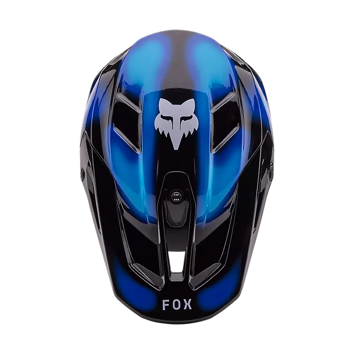 2024 Fox V3 Volatile Black Blue Motocross Helmet