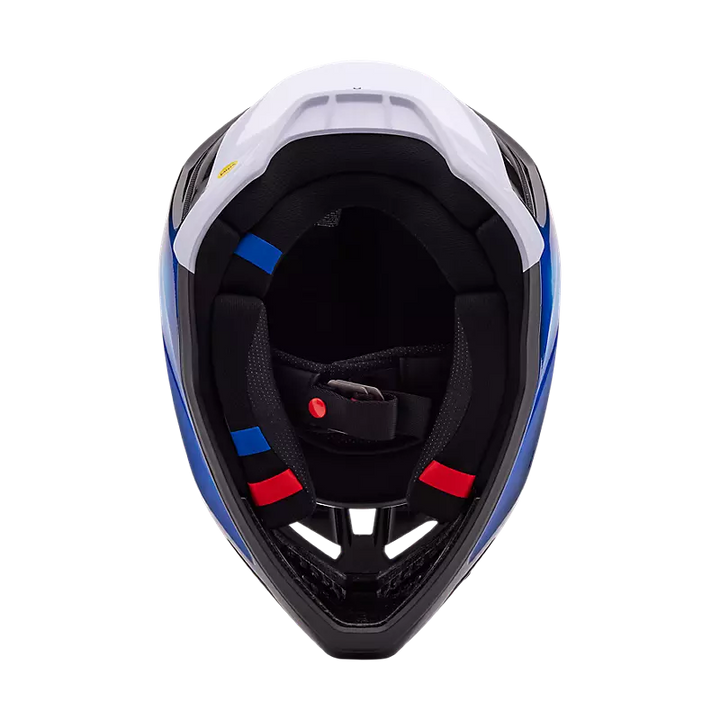 2024 Fox V3 Volatile Black Blue Motocross Helmet