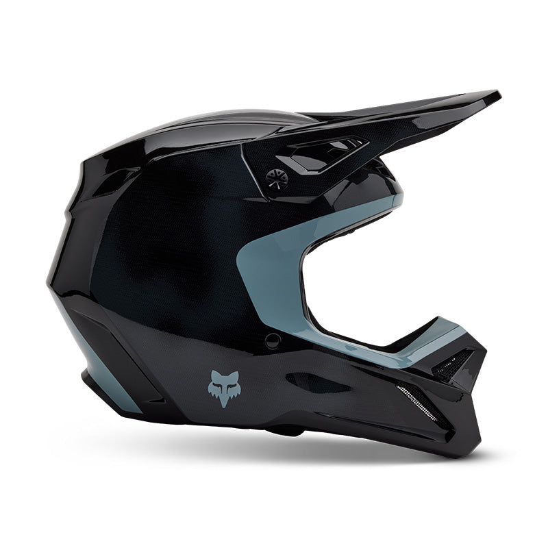 Fox Fox Racing V1 Solid Black Visor Speed Addicts Racing Helmet