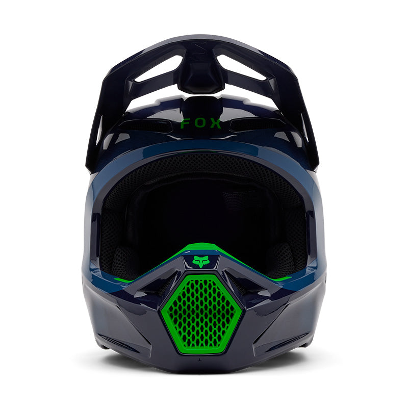 2025 Fox V1 Taunt Navy Blue Motocross Helmet