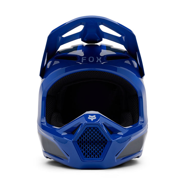 2025 Fox V1 Lean Blue White Motocross Helmet