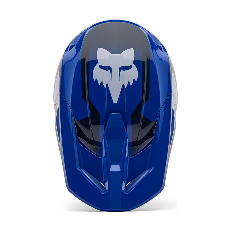 2025 Fox V1 Lean Blue White Motocross Helmet