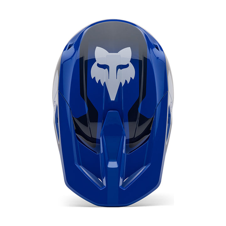 2025 Fox V1 Lean Blue White Motocross Helmet