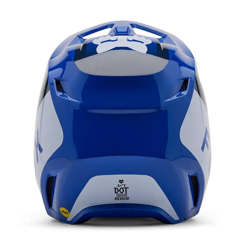 2025 Fox V1 Lean Blue White Motocross Helmet