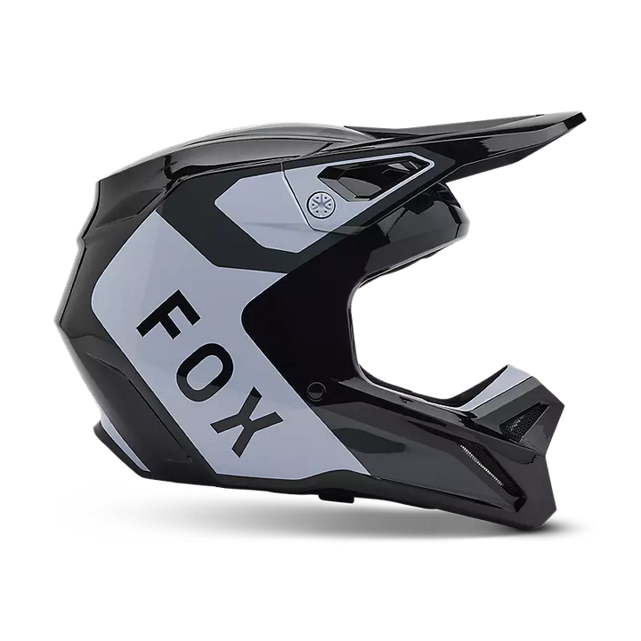 2025 Fox Youth V1 Lean Black White Helmet