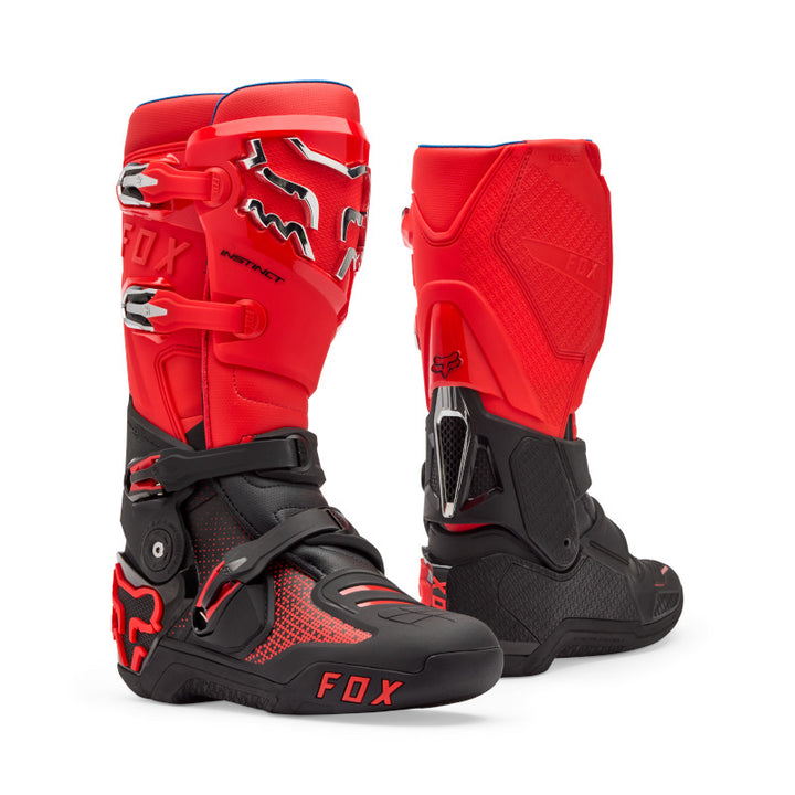 Fox Instinct MX Boots Red Black