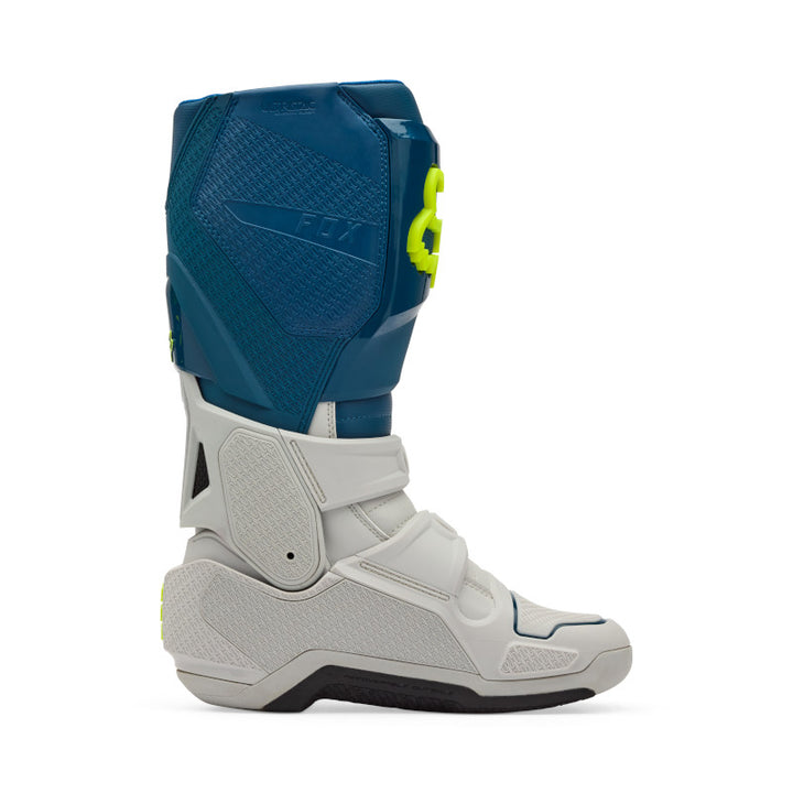 Fox Instinct MX Boots Blue Grey Yellow