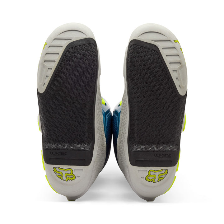 Fox Instinct MX Boots Blue Grey Yellow