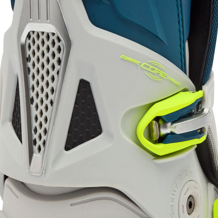 Fox Instinct MX Boots Blue Grey Yellow