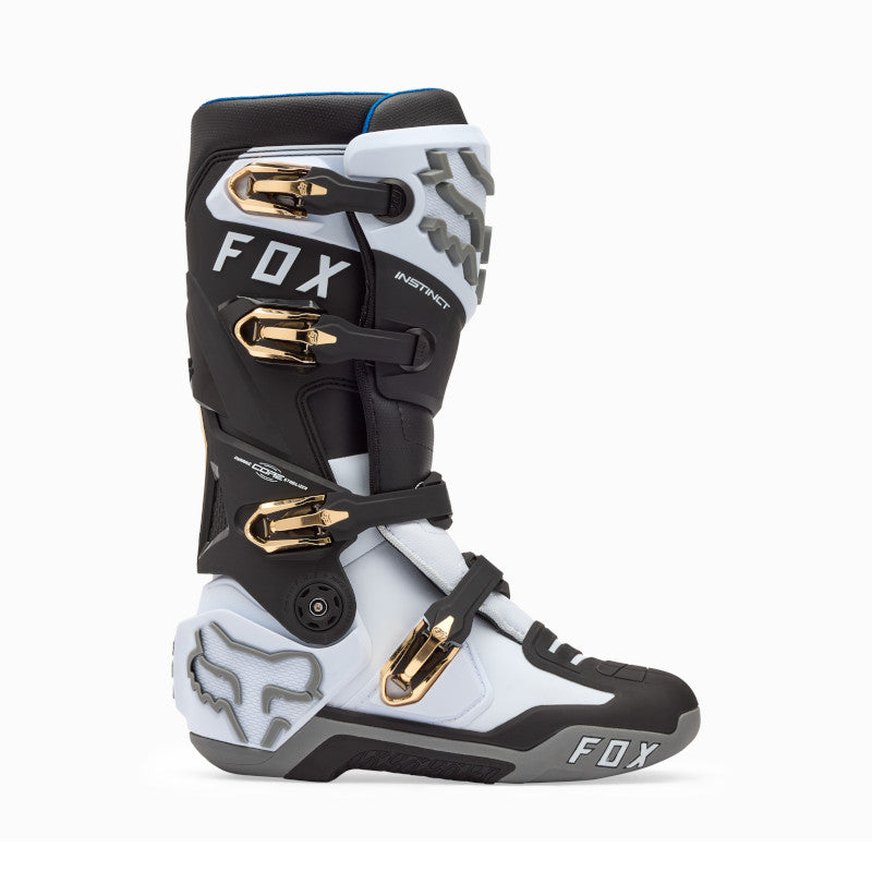 Fox Instinct MX Boots White Black Grey