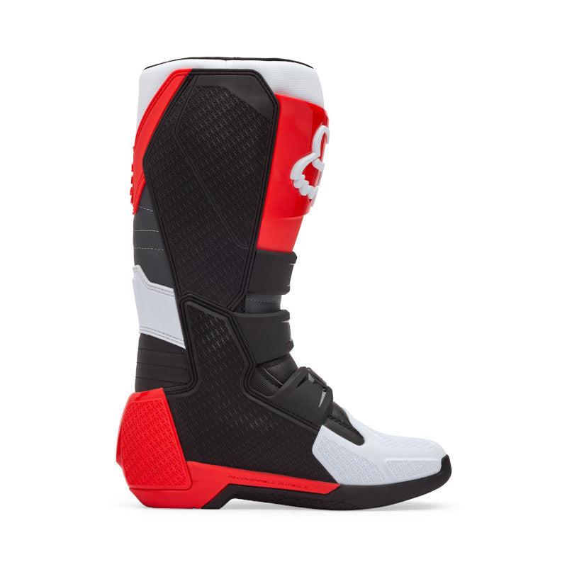 Fox Motion MX Boots White Red Black
