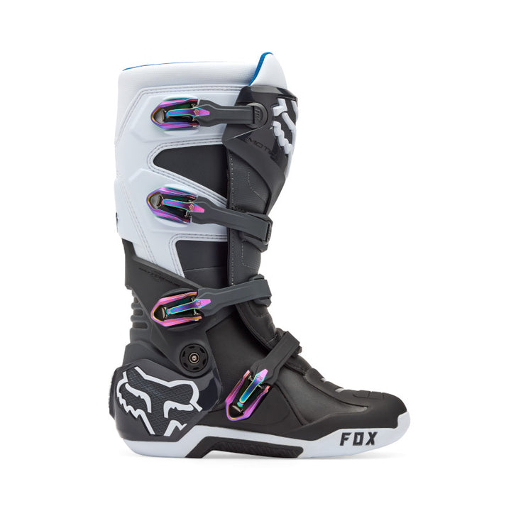 Fox Motion MX Boots Black Grey White