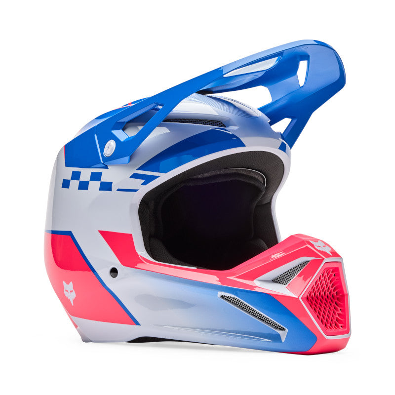 2026 Fox V1 Collect Pink Blue Motocross Helmet