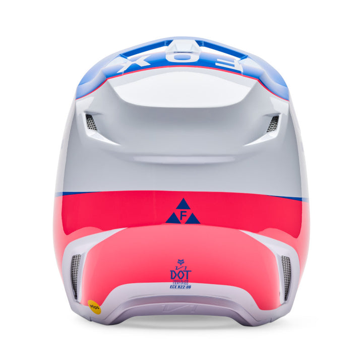 2026 Fox V1 Collect Pink Blue Motocross Helmet