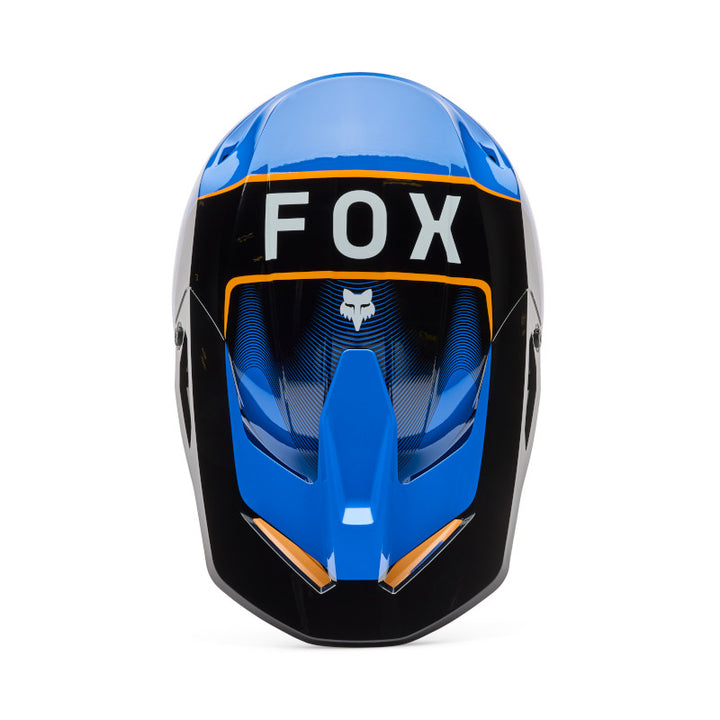 2026 Fox V1 Collect Blue Orange Motocross Helmet