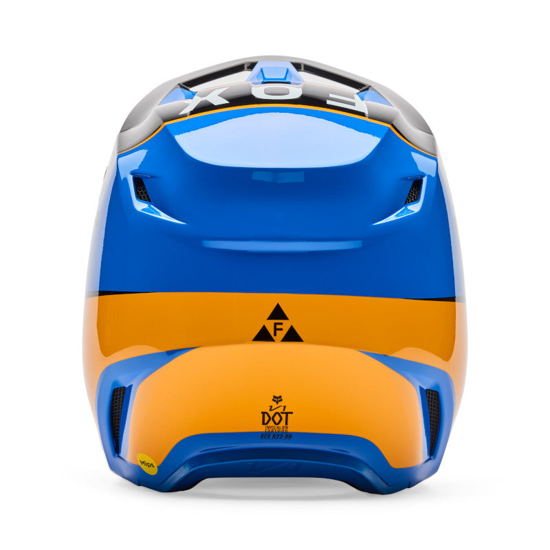 2026 Fox V1 Collect Blue Orange Motocross Helmet