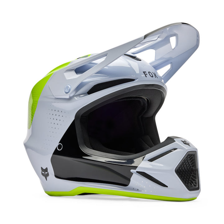 2026 Fox V3 Tine White Motocross Helmet