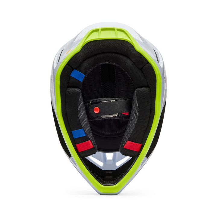 2026 Fox V3 Tine White Motocross Helmet