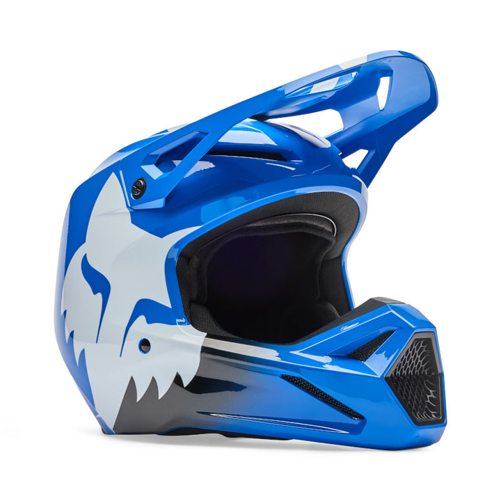 2026 Fox V1 Shield Blue Motocross Helmet