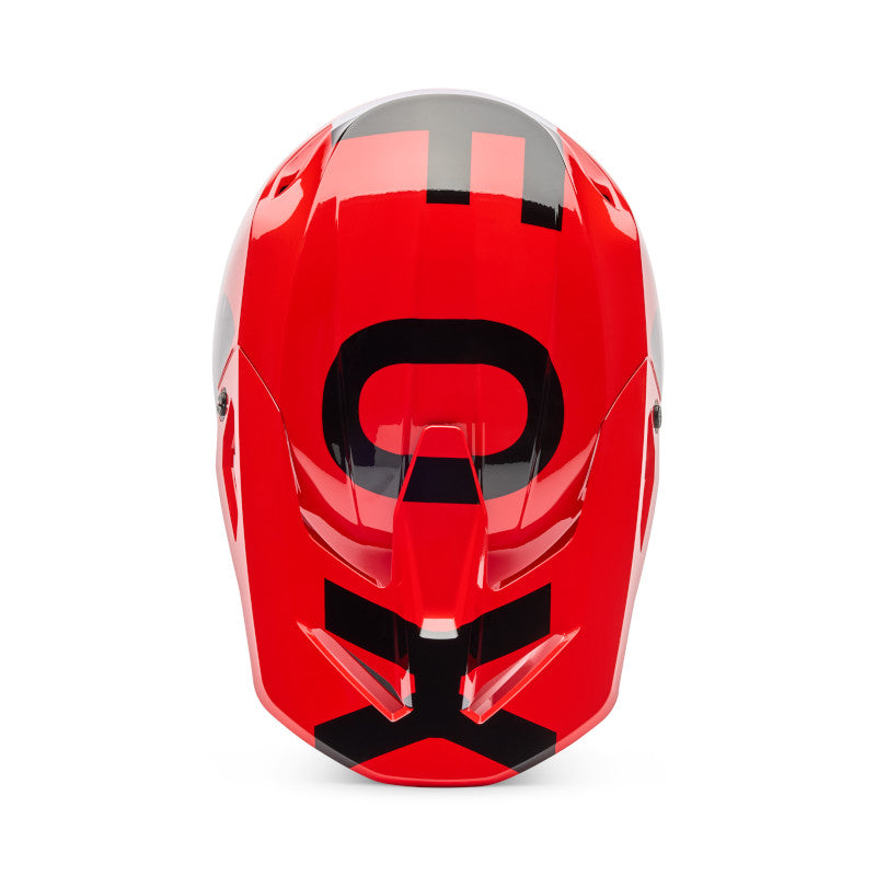 2026 Fox V1 Shield Red Motocross Helmet