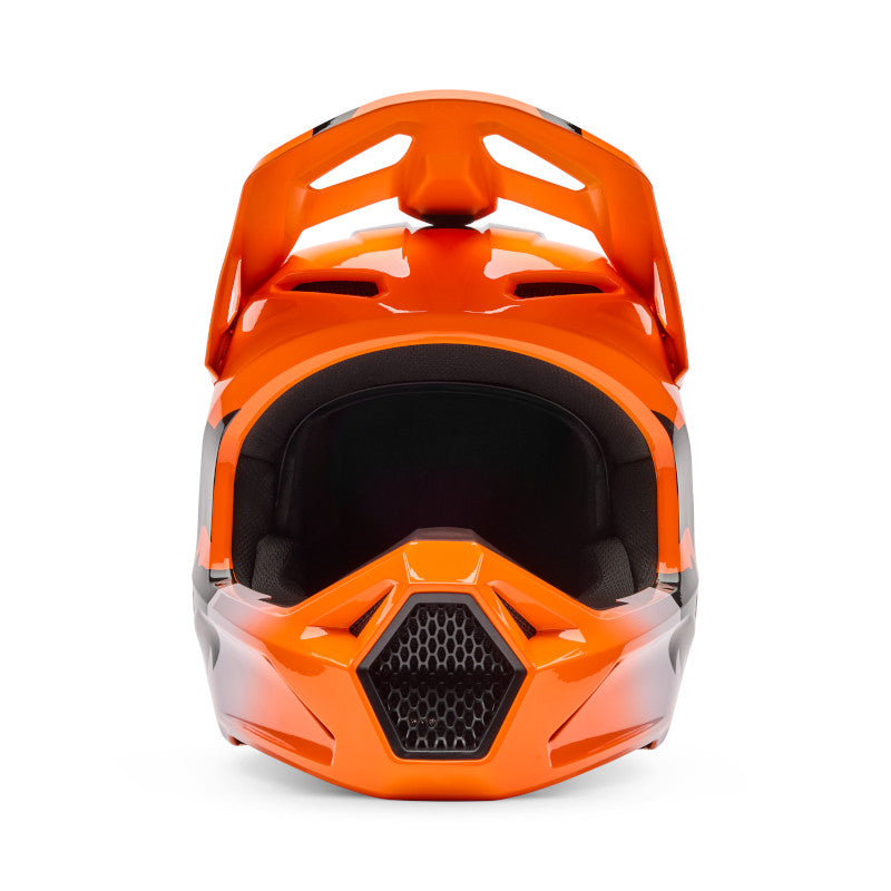 2026 Fox V1 Shield Orange Motocross Helmet