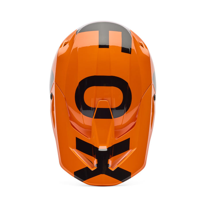 2026 Fox V1 Shield Orange Motocross Helmet