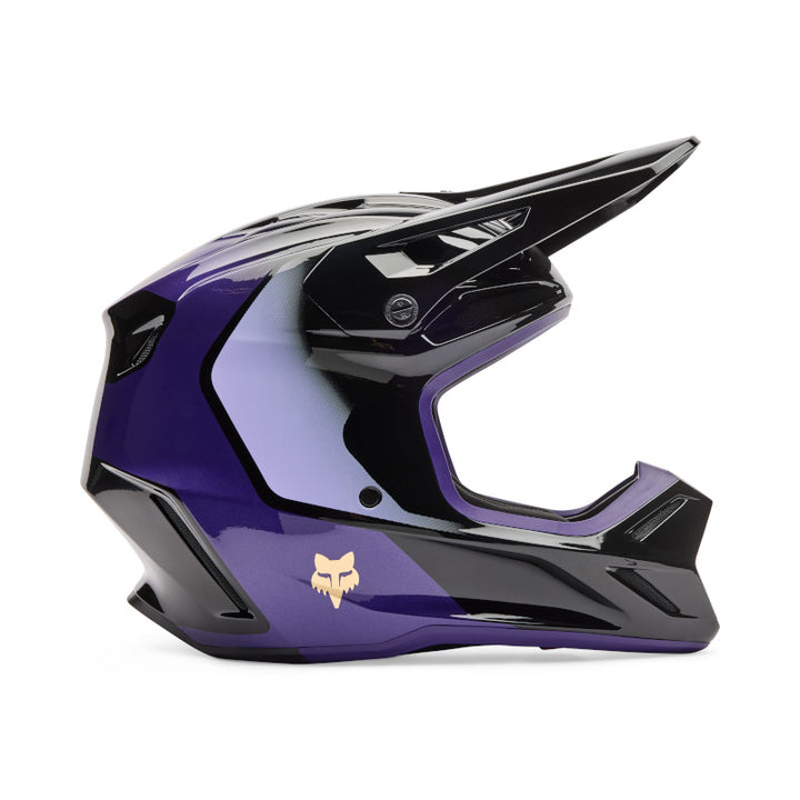 2026 Fox V3 Drip Black Purple Motocross Helmet