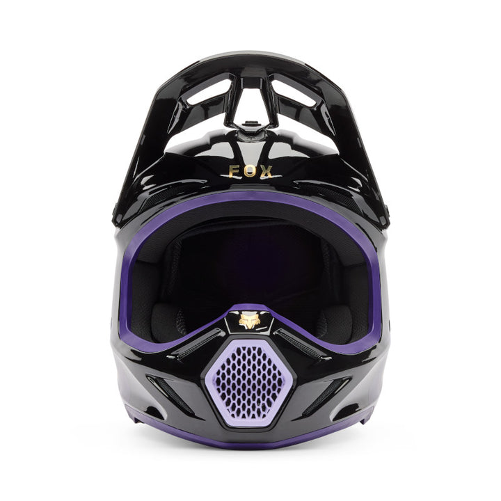 2026 Fox V3 Drip Black Purple Motocross Helmet