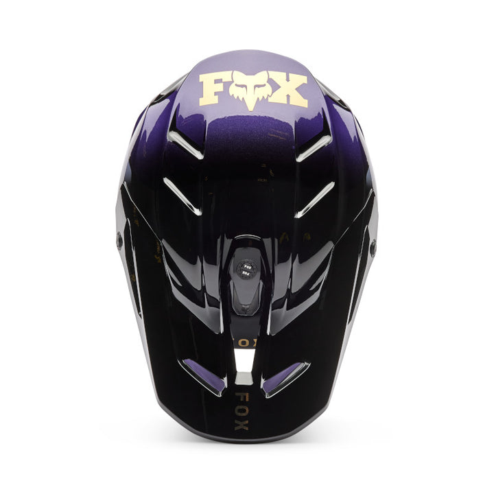 2026 Fox V3 Drip Black Purple Motocross Helmet