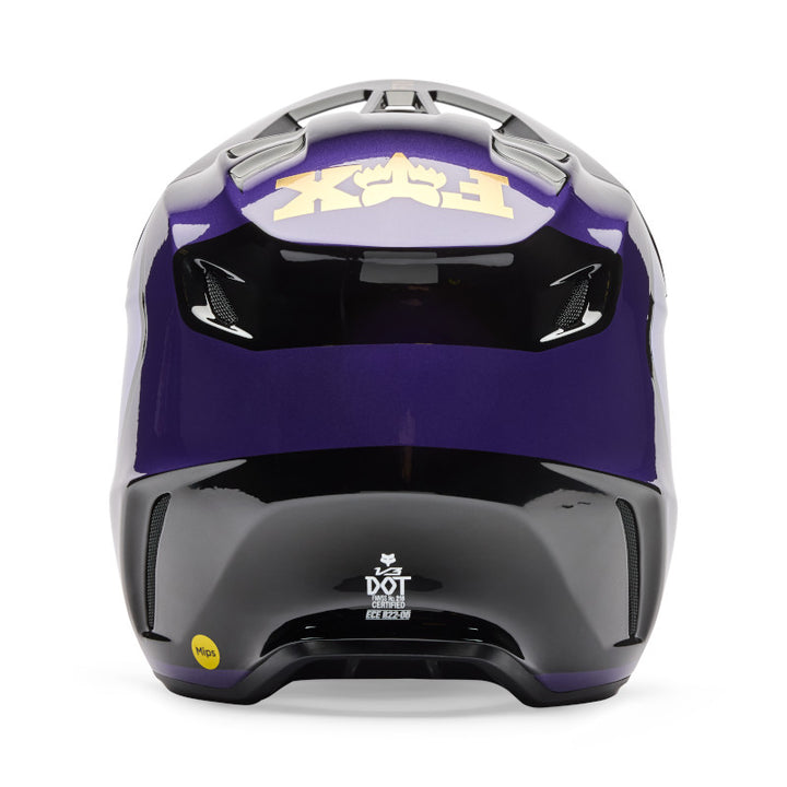 2026 Fox V3 Drip Black Purple Motocross Helmet