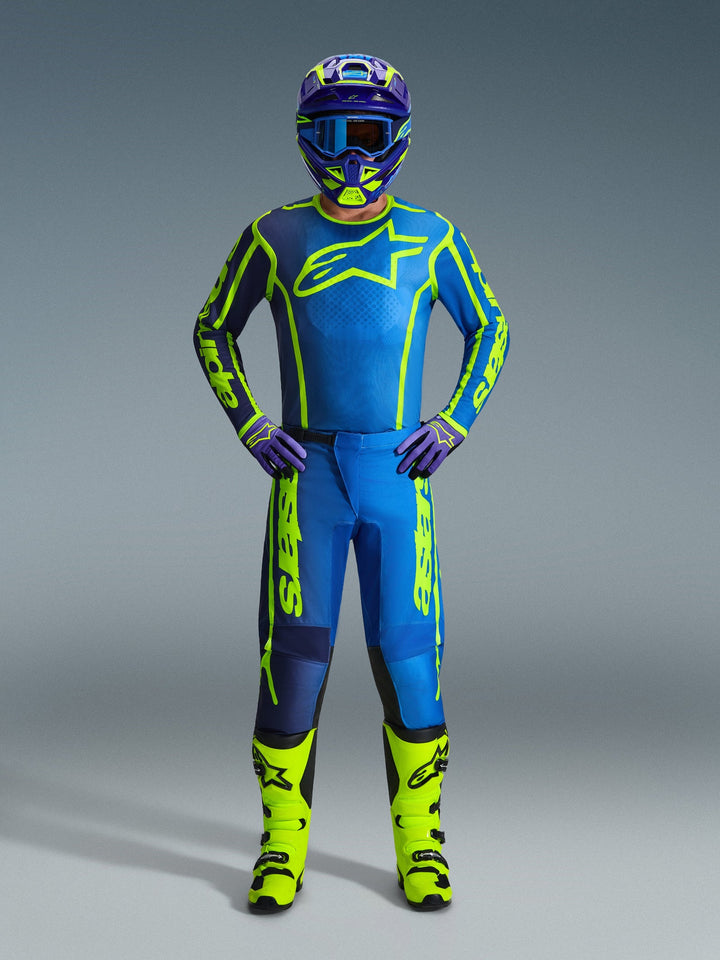2026 Alpinestars Fluid Apex Blue Yellow MX Kit Combo