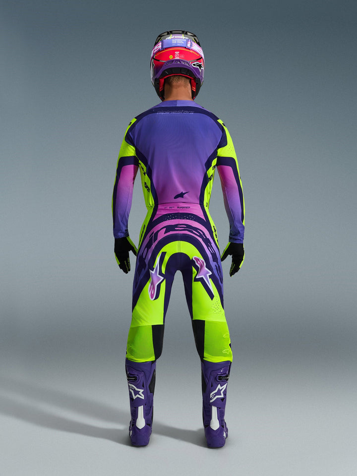 2026 Alpinestars Supertech Vista Yellow Purple MX Kit Combo